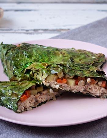 How to Make Vegetables Fish Fillets <br> Swiss Chard<br>Wrapped Fish Recipe