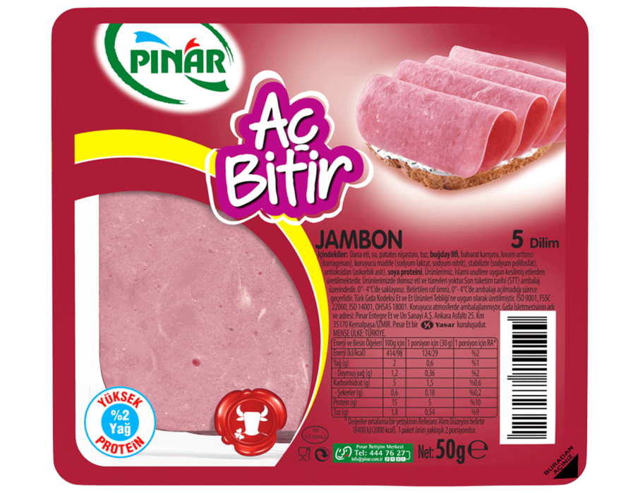Pınar Snacking Sliced Beef Ham
